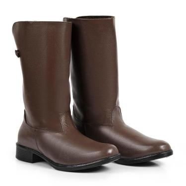 Imagem de Bota De Inverno, Frio E Neve - Couro Nobre, Com La E Impermeavel - Montreal Marrom-Feminino