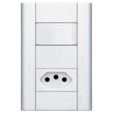 Imagem de Interruptor Simples + Tomada 2p+t 10a 250 Volts Distanciados Modulare 