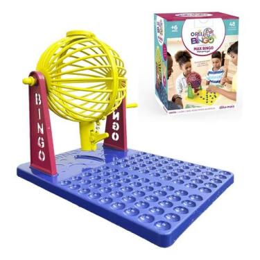 Imagem de Jogo De Bingo Roleta 48 Cartelas 90 Bolinhas Brinquedos Top - Congratu
