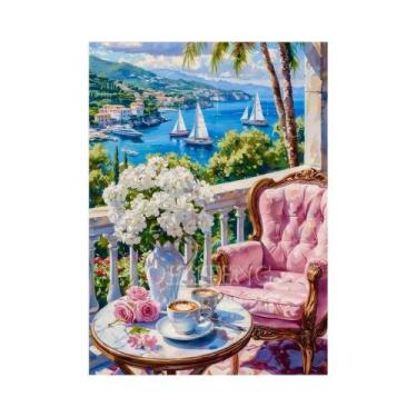 Imagem de Kit De Pintura Diamante 5D Para Adultos Iniciantes: Barco À Vela No Ma