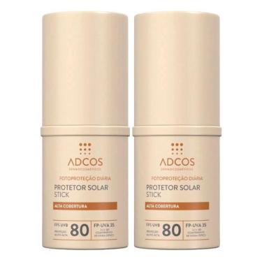 Imagem de Adcos Kit com 2 Protetores Solares com Cor FPS80 - Nude, Kit