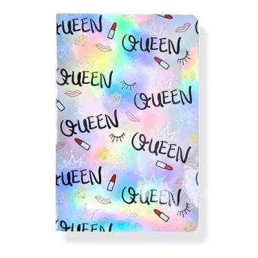 Imagem de Caderneta Caderno Brochura Capa Flexível Holográfica - 10de10, Queen