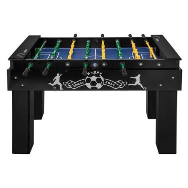 Imagem de MESA DE PEBOLIM TOTÓ ELITE PRETO BONECOS DE VALUMINIO KLOPF 1080 + Cap