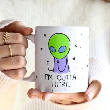 Imagem de Caneca DrPepper ET Alien I'm Outta Here - Yaay