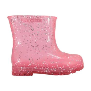 Imagem de Galocha Mini Melissa Welly Shiny Elements Baby Rosa/Glitte