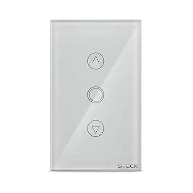 Imagem de Interruptor Smarteck 4x2 Dimmer Touch Branco Vidro Temperado - STECK