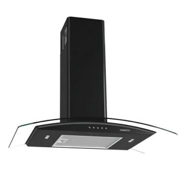 Imagem de Coifa de parede clean vidro curvo black 75cm 110v fogatti, 110V