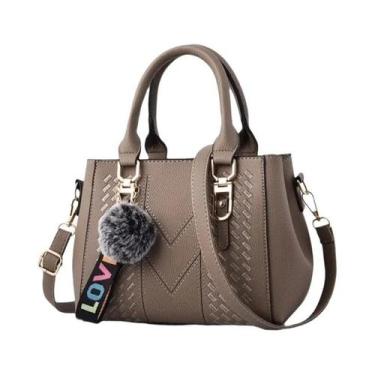 Imagem de Sacola de Couro Bordada para Mulheres - Bolsa Feminina com Detalhe Hai