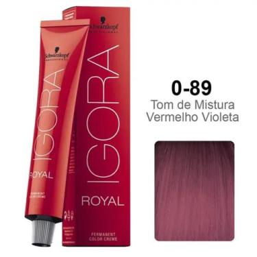 Imagem de Coloração Igora Royal 0-89 Tom de Mistura Vermelho Violeta 60g - Schwa