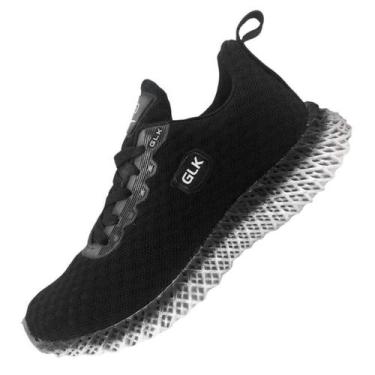 Imagem de Tenis Running Masculino Glk H3, 39, Preto, Branco