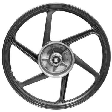 Imagem de Roda Liga Leve Titan Fan 150 160 6 Palitos Freio Disco Scud, Preto