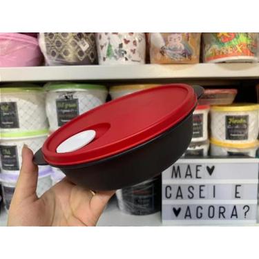 Imagem de Cristalwave 1L preta tampa vermelha - TUPPERWARE