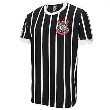 Imagem de Camiseta Corinthians Retrô Listrada Manto Do Timão Gaviões - Coimbra, 