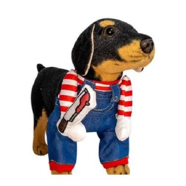 Imagem de Roupa pet fantasia chucky para cachorros. halloween - Mascote.