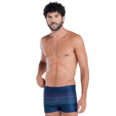 Imagem de Sunga Boxer Listrada Plus Size Mash 300.128, Azul marinho, XGG