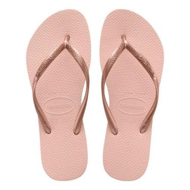 Imagem de Chinelo Havaianas Feminino Slim Tradicional, Rosa, 36