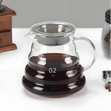 Imagem de Jarra de Vidro com Tampa 600ml Estilo Colmeia para Café Chá Bebidas - 