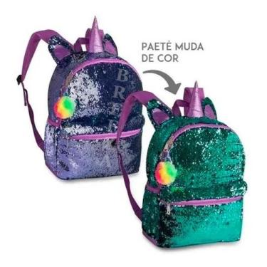 Imagem de Mochila Que Muda De Cor Em Paetê E Lantejoula De Unicórnio  - Clio