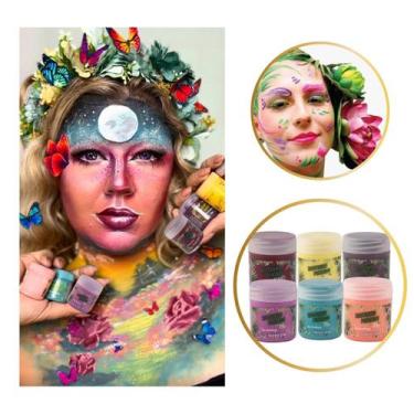 Imagem de Kit Tinta Cores da Natureza Maquiagem Artistica Facial Corpo - Rostinh