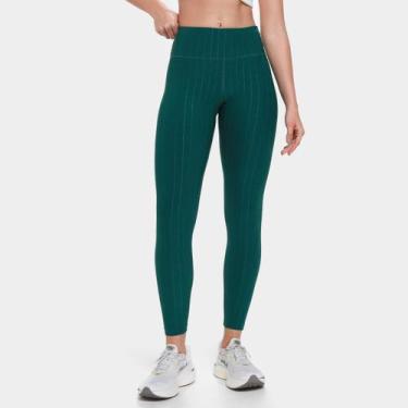 Imagem de Calça Legging Fila Pinstripes Flow II Feminina, Verde militar, P