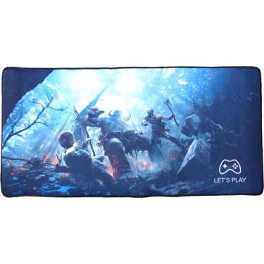 Imagem de Mousepad Gamer Speed Temático Extra Grande Teclado Borda Premium 3mm -