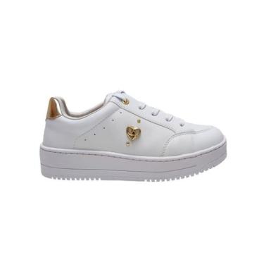 Imagem de Tênis Confortável Casual Feminino Ramarim 2491201, Branco, 35