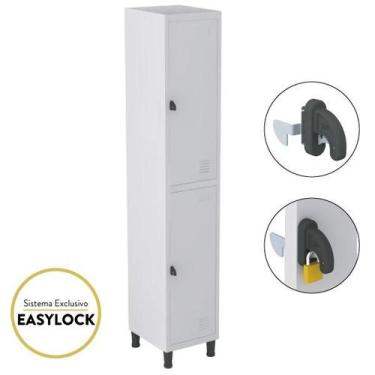 Imagem de Armário Roupeiro De Aço Guarda-Volume Locker Vestiário 02 Portas Grand