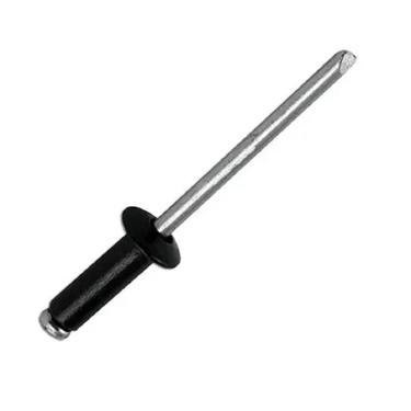 Imagem de Rebite de Repuxo em Alumínio 3,2mm X 8,0mm Pacote com 100 Peças Preto para Fixação Resistente Nove54