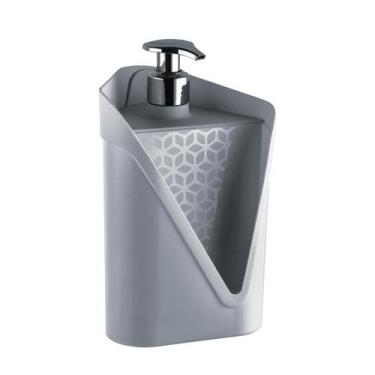 Imagem de Dispenser de Detergente e Bucha Click 500ml Organizador de Pia UZ435 -