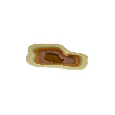 Imagem de Centro de Mesa em Vidro Duna Peq.Degrade Amendoa 52 x 37 x 4cm - HomeG