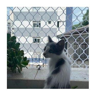 Imagem de Kit Malha 3x3 Rede Tela de Proteção 1.70X5.50 Para Gatos Filhotes, Pás