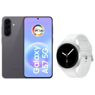 Imagem de Smartphone Samsung Galaxy A57 256GB Cinza - 5G + Smartwatch Galaxy Wat