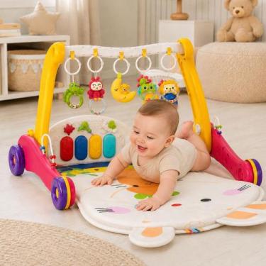 Imagem de Andador Bebe Musical 2 em 1 Tapete Piano Brinquedo Luz Som - 99 Toys