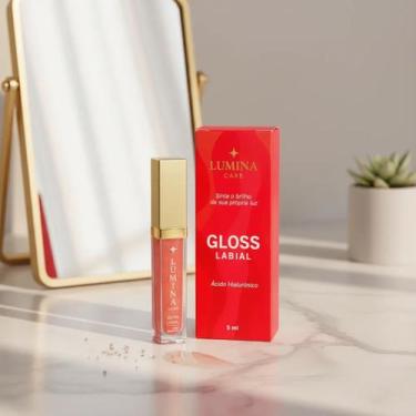 Imagem de Gloss Labial Hidratante Lumina Care Ácido Hialurônico 5ml Rosa