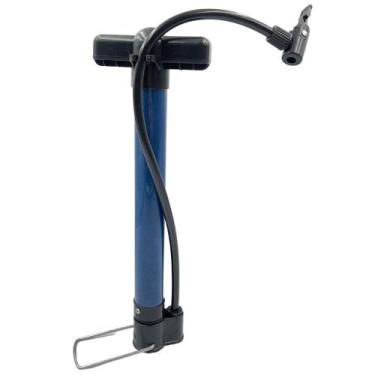 Imagem de Bomba De Ar Pequeno 30cm Encher Pneu Bicicleta Boia Azul - BIKE STILO