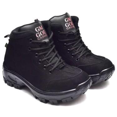 Imagem de Bota Coturno GM God Feminino Confort com C.A bico PVC REF02 NOBUCK, Pr