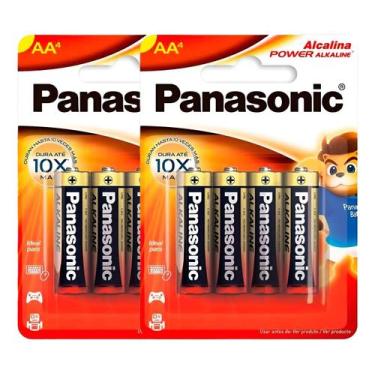 Imagem de Kit Pilha Aa Alcalina Pequena Panasonic C/8