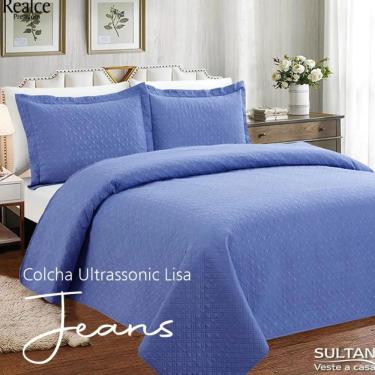 Imagem de Kit Colcha Queen Patchwork Lisa 3 Peças Realce Premium