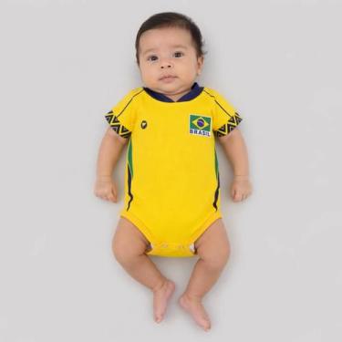 Imagem de Body Torcida Baby CBV Infantil Amarelo, M