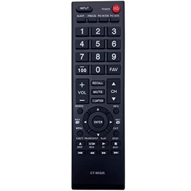 Imagem de Controle remoto de TV InTeching CT-90325 para Toshiba 22AV600U, 23L2300U, 24L4200U, 26SL400U, 29L1350U, 32L4200U, 37E200U, 39L2300U, 40E220U, 46L5200U, 50L1400U, 50L5200U, 55G310U, 55HT1U, 58L1350U, 65HT2U