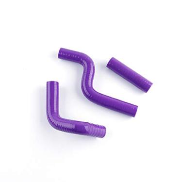 Imagem de Kit de mangueira de silicone para refrigerador de radiador de bicicleta Performance Dirt Bike serve para KAWASAKI KX 80 85 100 1998-2013 (Roxo)