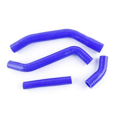Imagem de LUXERAD Tubo de refrigeração de 3 camadas de 4,5 mm de desempenho de silicone para YAMAHA YZF450 2010 2011 2012 (azul)