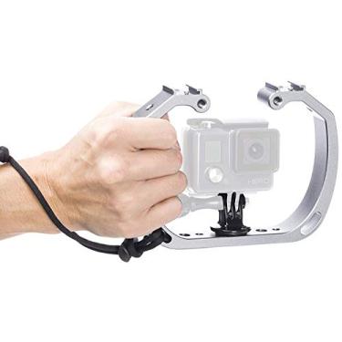Imagem de Equipamento de mergulho subaquático Movo GB-U70 para GoPro Hero com suportes para sapata fria, alça de pulso - Funciona com HERO3, HERO4, HERO5, HERO6, HERO7, HERO8, Osmo Action Cam - acessório de mergulho perfeito para GoPro