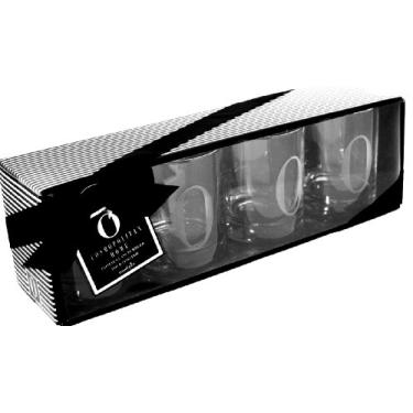 Imagem de Cosmopolitan Home by Mud Pie, conjunto de 4, copos duplos de 400 ml com monograma O