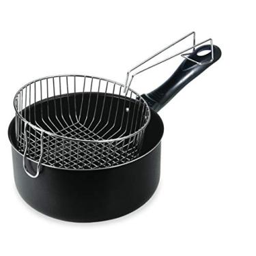 Imagem de Frigideira Alta 20 Com Tela Alumínio Fortaleza Preto