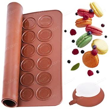 Imagem de Assadeira De Silicone Macaron 48 Cavidades + Bisnaga