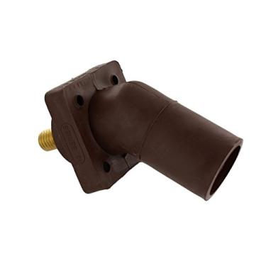 Imagem de Leviton 16R29-UH Painel Receptáculo, Tipo Cam, Macho, 45 Graus, Terminação Roscada Rosca, Número 2, 4/0 AWG, 400A, Nariz Cônico, Marrom