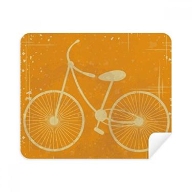 Imagem de 2 peças de tecido de camurça com estampa amarela e ilustração esportiva Bicycle Sport