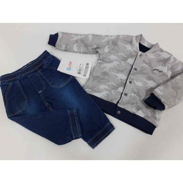 Imagem de Conjunto Bebe Menino Jaqueta  + Calça Jeans Paraiso 11710