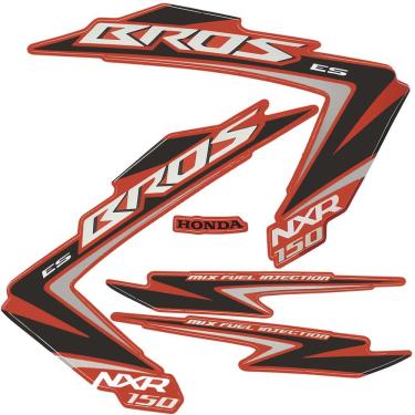 Imagem de Kit Adesivos Bros 150 2012 ES Laranja